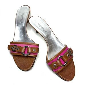 Dolce & Gabbana Open Toe Kitten Heels | 38.5